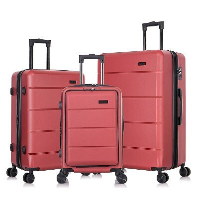 InUSA Elysian Lightweight Hardside Carry On Spinner Набор из 3 предметов для багажа - Wine