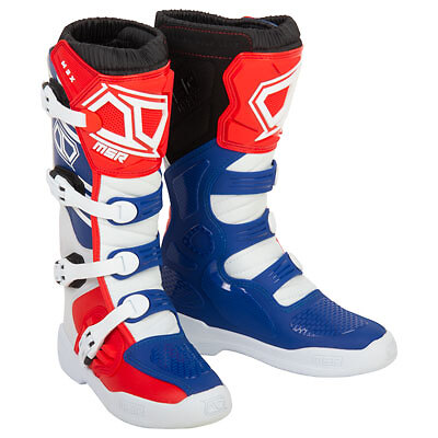 MSR M3X Motocross Boots US Size 12-Red/White/Blue