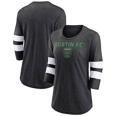 MLS Austin FC Женская футболка Tri-Blend с рукавом 3/4 - M