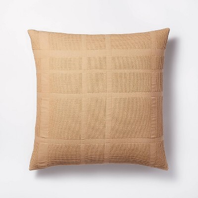 Euro Waffle Matelasse Quilt Sham Camel Threshold designed Studio McGe