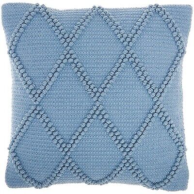 Квадратная декоративная подушка Life Styles Diamond Lattice 18 x 18 дюймов Ocean Blue - Mina