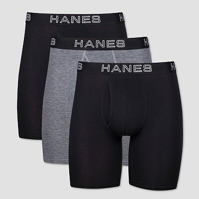 Набор из 3 мужских трусов-боксеров Hanes Premium Premium с защитой от натирания