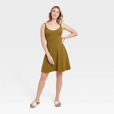 

Женское трикотажное платье-корсет - Universal Thread Green XL, Not available