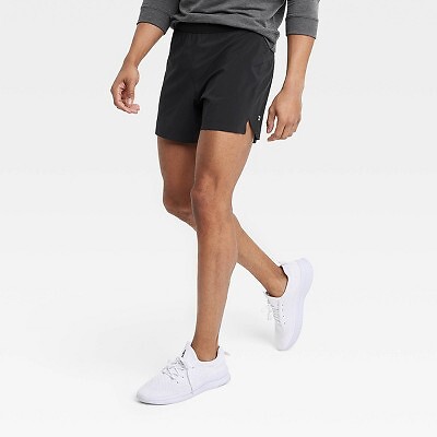 

Мужские шорты для бега на подкладке 5 дюймов — All in Motion Jet Black, Черный