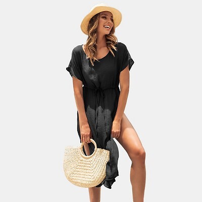 

Женское платье для плавания на шнурке - Cupshe-L-Black, Not available