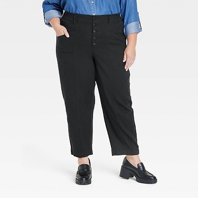 

Женские зауженные брюки со средней посадкой — Knox Rose Black XXL, Not available