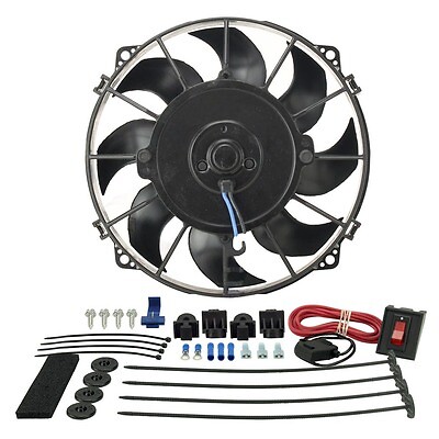 Derale 16508 8In Tornado Electric Fan Premium Kit Electric Cooling Fan, Tornado,