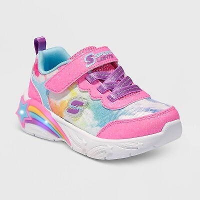 

Кроссовки Skechers Jacklyne для девочек с радужным принтом - Розовый