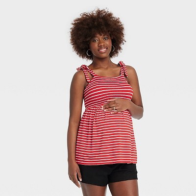

Майка для беременных с завязками - Isabel Maternity от Ingrid - Isabel Red Striped, Красный