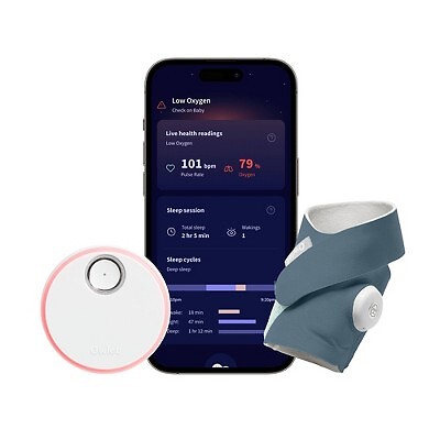 Owlet Dream Sock - Умная радионяня, прошедшая сертификацию FDA, с живыми показаниями состояния здоровья и