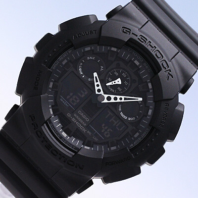 CASIO G-SHOCK GA-100-1A1 Analog & Digital Quartz Shock-Resistant Black Black
