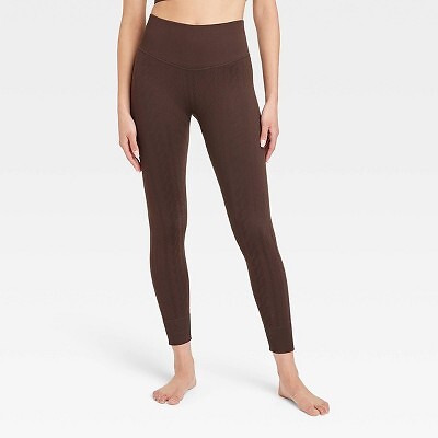 

Женские леггинсы бесшовной вязки косами 7/8 - JoyLab Dark Brown, Коричневый