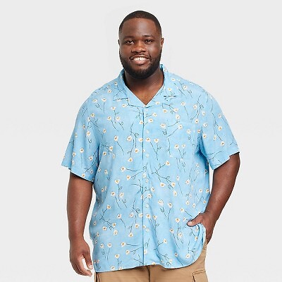 

Мужская рубашка с короткими рукавами на пуговицах для больших и высоких мужчин - Goodfellow - Co, Not available