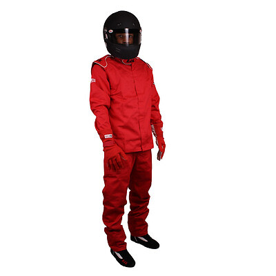 Rjs Safety 200410405, One Red Fire Retardant Fabric Pants Red Large Sfi-1 Fr Cot