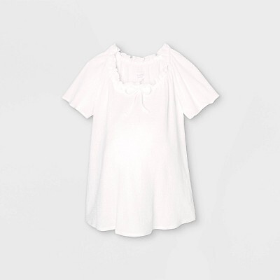 

Вязаный топ для беременных с короткими рукавами и сборками — Isabel Maternity от Ingrid - Isabel, Not available