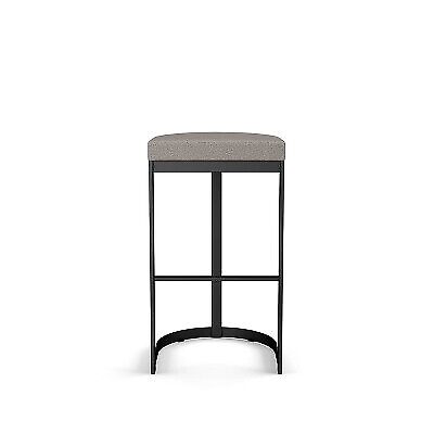 Барный стул Lester Counter Height, 26,13 дюйма, серый/бежевый/черный — Amisco