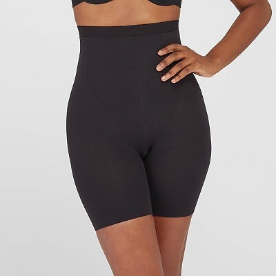 

Женские шорты ASSETS by SPANX Super Control Shaper с завышенной талией до середины бедра — черные 2, Not available