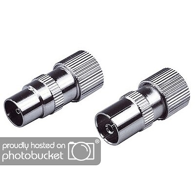 Skymaster Antennen-Set Stecker+Kupplung Koax schraubbar Metall, vollgeschirmt