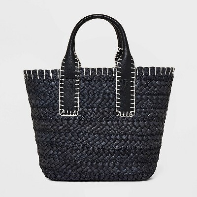 

Соломенная мини-сумка Tote - Universal Thread Black, Черный