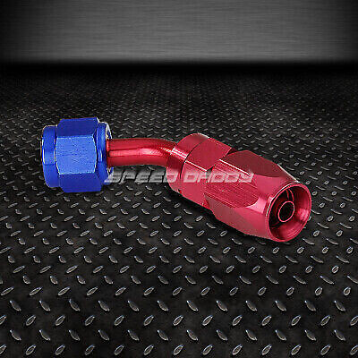 4AN AN4 AN-4 45-ГРАДУСНАЯ КРАСНАЯ/СИНЯЯ АЛЮМИНИЕВАЯ ПОВОРОТНАЯ СОЕДИНИТЕЛЬНАЯ МУФТА ДЛЯ КОНЦЕВОГО ФИТИНГА ШЛАНГА