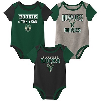 

Боди для мальчиков NBA Milwaukee Bucks, комплект из 3 шт. - 6-9 мес., Not available