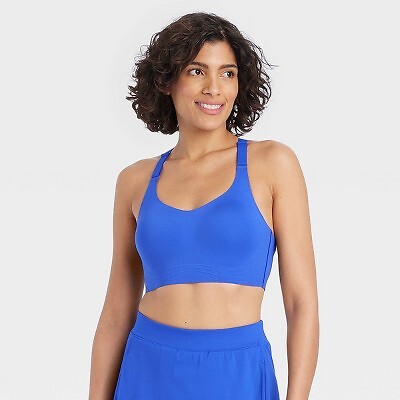 Women's Sculpt High Support Embossed Sports Bra - All In Motion Dark Blue S