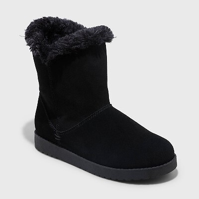

Женские полусапоги из овчины с кошачьим принтом - Universal Thread Black, Черный