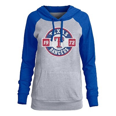 

Женская легкая двухслойная футболка с капюшоном MLB Texas Rangers, Not available