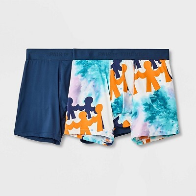 

Мужские трусы-боксеры Hustle People Pair of Thieves, 2 шт. - Синий/Оранжевый, Blue/orange