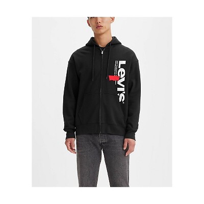 

Мужской свитшот свободного кроя на молнии Levis - черный S, Not available