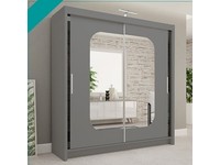 💥💯HEAVY DISCOUNT ON 2/3 DOORS SLIDING WARDROBE WITH FULL MIRRORS ALL SHELVES & RAILS INCLUDED