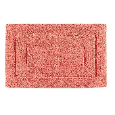 Коврик для ванной Cassadecor Cotton Plain Weave 40x24, легкий латексный спрей, розовый
