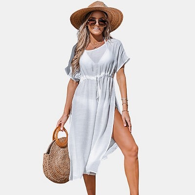 

Женское платье для плавания на шнурке — Cupshe-L-White, Not available