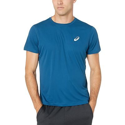 

Мужская футболка для бега ASICS Silver с коротким рукавом, Mako Blue