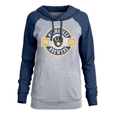 

MLB Milwaukee Brewers Женская легкая двухслойная футболка с капюшоном, Not available