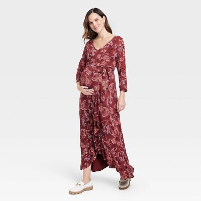

Трикотажное платье для беременных с рукавами 3/4 - Isabel Maternity от Ingrid - Isabel Red, Красный