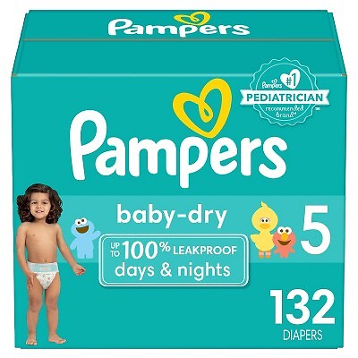 Подгузники Pampers Baby Dry, большая упаковка, размер 5, 132 карата