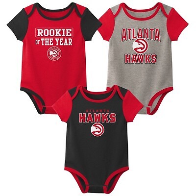 

Боди для мальчиков NBA Atlanta Hawks, комплект из 3 шт., от 0 до 3 мес., Not available