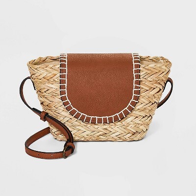 

Соломенная сумка через плечо - Universal Thread Brown, Коричневый