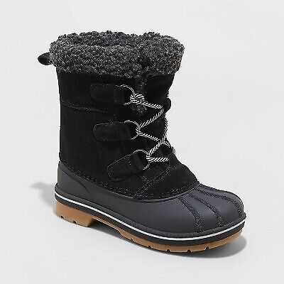 Детский комплект Зимние ботинки на шнуровке - Cat & Jack Black 3