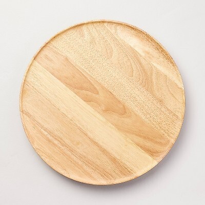 18 Деревянная подставка Lazy Susan Natural - Очаг и рука с магнолией
