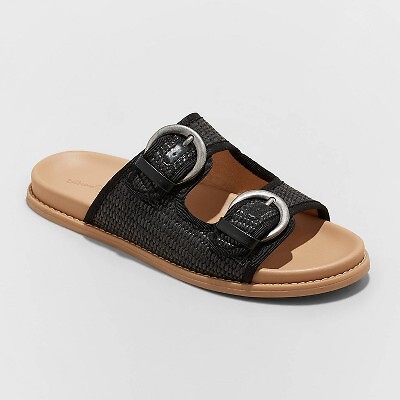 

Женские сандалии Honey Raffia Footbed - Universal Thread Black, Черный