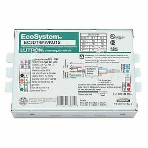 Lutron EcoSystem EC3DT4MWKU1S Programmed Rapid Start Dimming Ballast