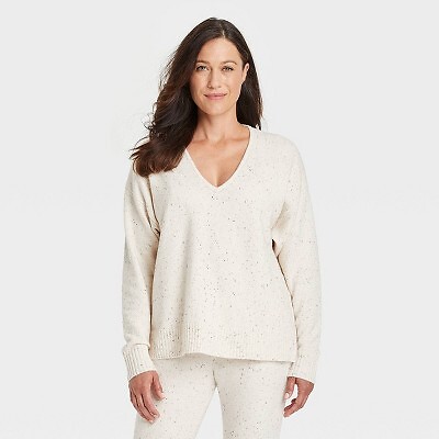 

Женский свитер с V-образным вырезом Lounge Pullover - Stars Above Oatmeal XS, Not available