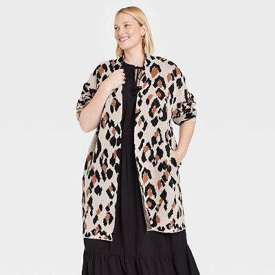 

Женский кардиган большого размера с открытым передом - Knox Rose Brown, Коричневый