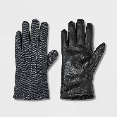 

Мужские классические перчатки Herringbone Touch с подкладкой из шерпы - Goodfellow - Co, Серый