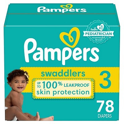 Одноразовые подгузники Pampers Swaddlers, размер 3, 78 карат