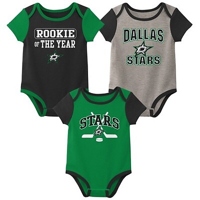 

Комплект боди для мальчиков NHL Dallas Stars, 3 шт., 6–9 мес., Not available
