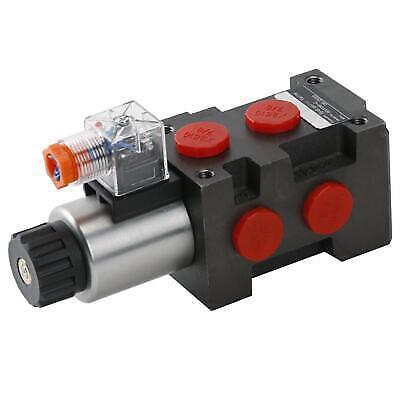 6 Port 12V DC 13GPM Hydraulic Solenoid Selector Diverter Valve 3-Plug 25MPa