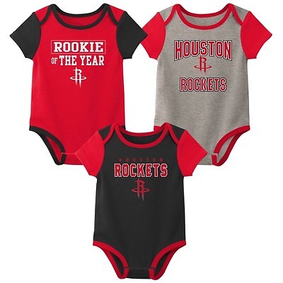 

Боди для мальчиков NBA Houston Rockets, комплект из 3 шт., 18 мес., Not available